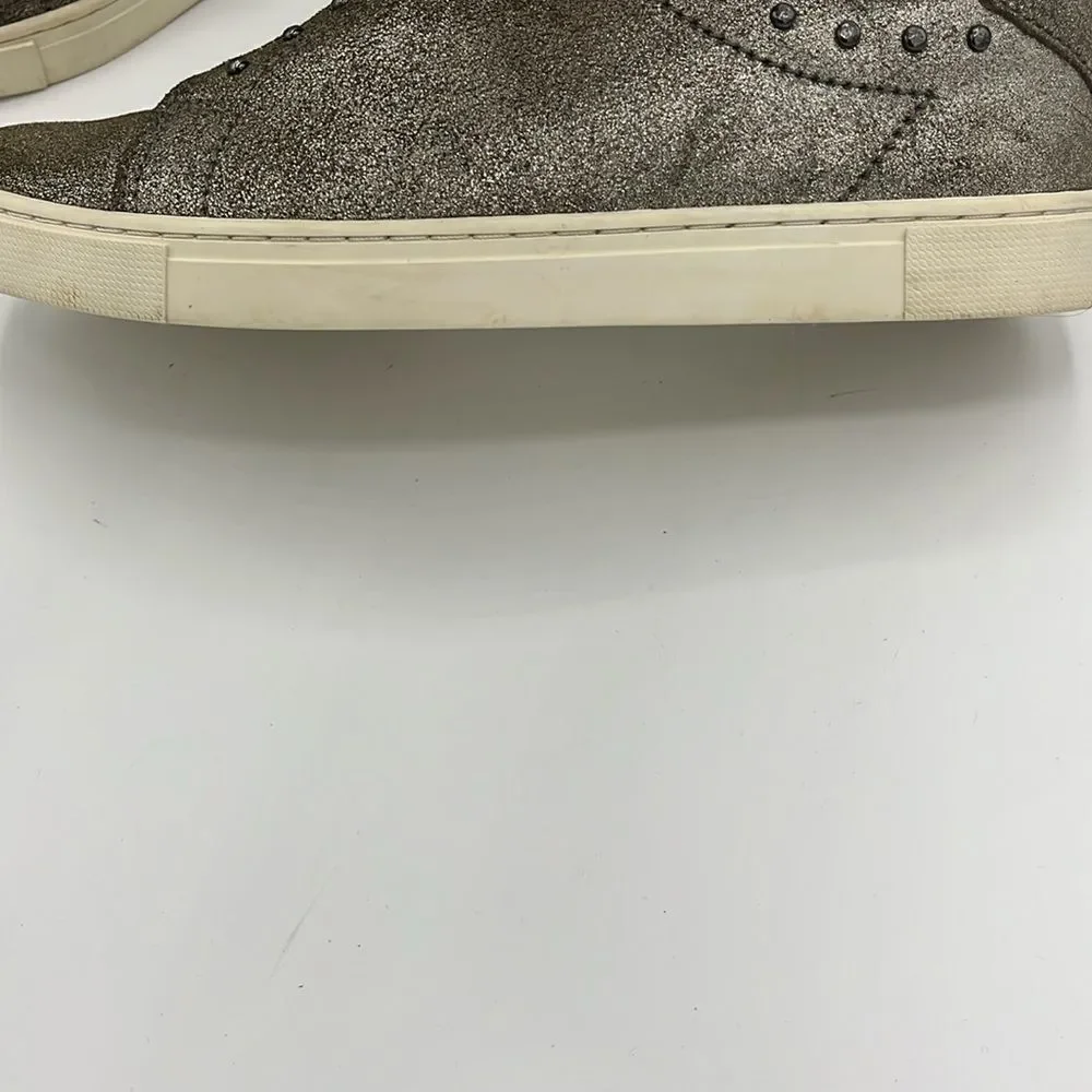 Frye & Co Victoria moto stud leather zip front sneaker